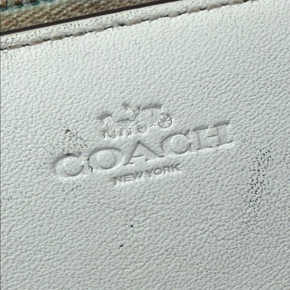 Coach Anna Foldover Clutch Crossbody Bag in Signature Canvas.